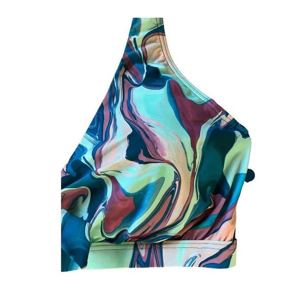 New Birdsong Tie Front Bikini Top Tide Pool 40H - Picture 2 of 9